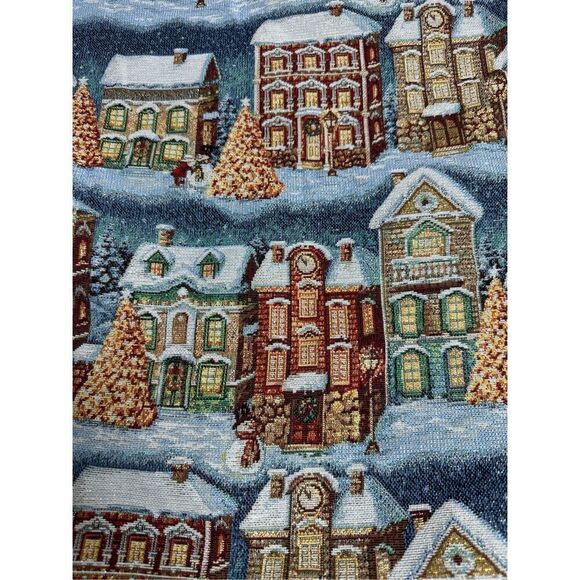 Caldeira Crosstitch Christmas Stitched Pillow Sham 19”X19” Made in England - Picture 2 of 8